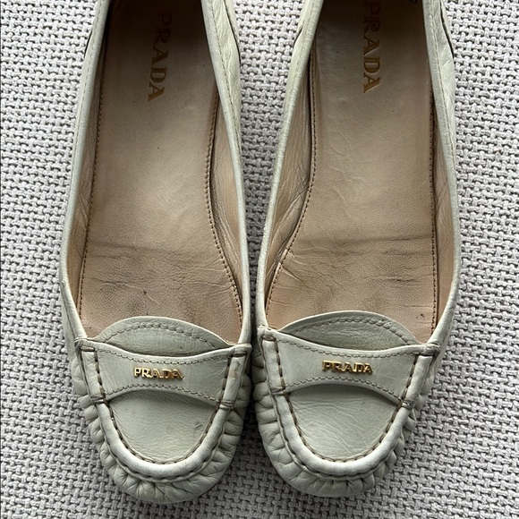 Prada Women's Cream Loafers - Picture 1 of 5